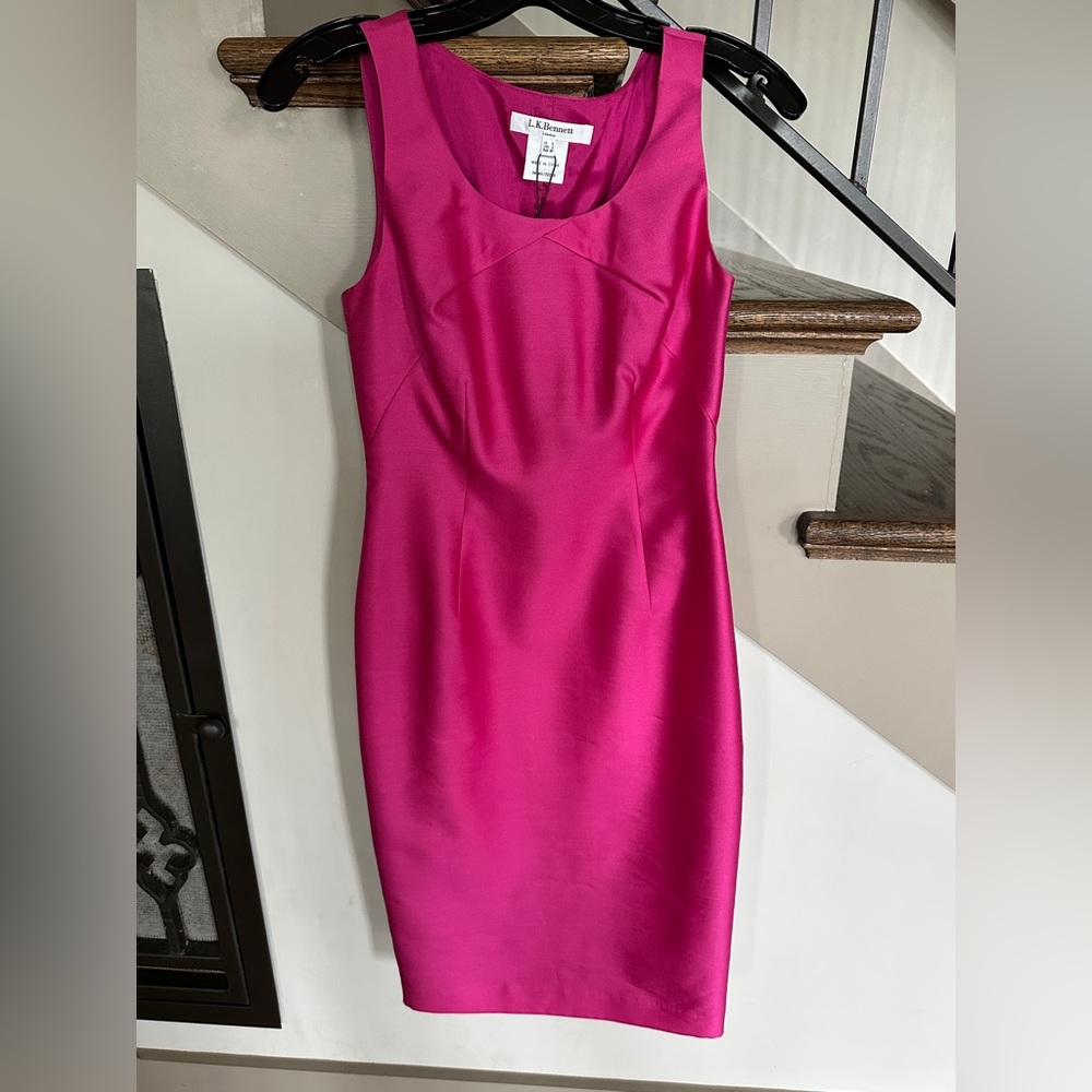 Nwt LK Bennett Raspberry Cleo dress size 2
